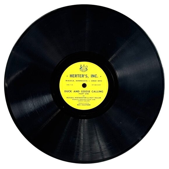 Russell Hofmeister Duck & Goose Calling Shellac D7-QB Herters Inc 1947 78 RPM - Picture 1 of 4